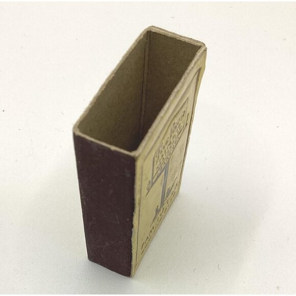 1960s Flower Match Box Cover Gold Tone With Advertising Matchbox - Picture 7 of 10